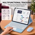 thumbnail image 6 of Detachable Bluetooth Keyboard Case with Multi-Touch Trackpad & 2.4G Wireless Mouse for 2025 Lenovo Idea Tab Plus 12.1" / Tab K12, Round Keys,Blue, 6 of 8