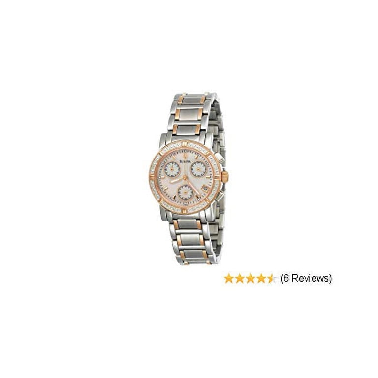 Bulova Diamond Chronograph 2 tone rose gold 2-Tone Diamonds Rose Mop Dial 98r264 - Bulova Classic wrist  main image 2