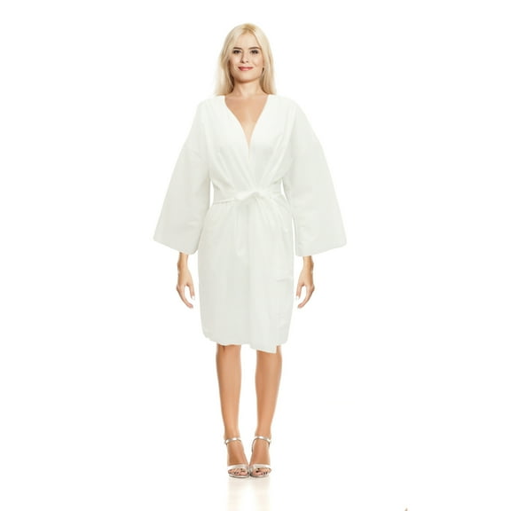 OFFIGAM Soft Cotton Spa Robe for Women, Disposable Bathrobe Lightweight and Comfortable, Size 34.6 x 26 x 0.1 inches