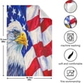 thumbnail image 4 of American Flag Tea Towels Set of 1 Bald Eagle Kitchen Dish Cloth with Hanging Loop, 18"x28"Lint-Free Absorbent Towel for Kitchen Drying Wiping and Cleaning, 4 of 6