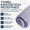 thumbnail image 5 of PRO OUTDOOR Microfiber Bath Towel Terry - Compact Multipurpose Fitness, Sports, Yoga, Travel Towel - Absorbent, Soft, Fast Drying Polyester - Lightweight & Odorless - Includes Bag - 60x120 cm, Grey, 5 of 6