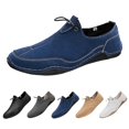 thumbnail image 2 of XIMIN Men's Round Toe Hand-Stitched Soft Non-Slip Driving Moccasin Loafers Comfortable Casual Shoes Lightweight Outdoor Hiking Shoes, 2 of 5