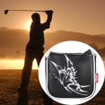 thumbnail image 2 of serony Universal Golf Mallet Putter Cover Square Headcover Magnetic Closure Guard Butterfly Black, 2 of 5