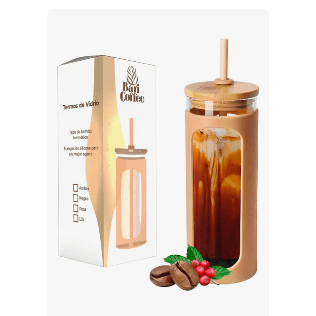 Vaso De Cristal color cafe