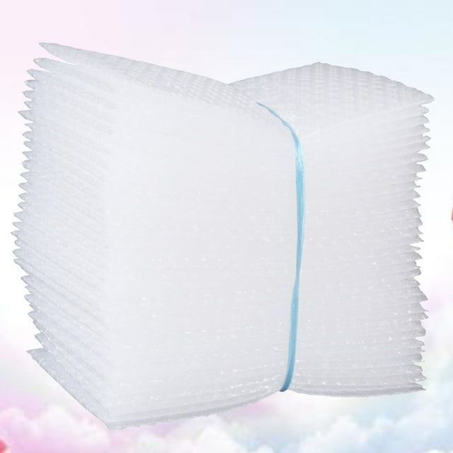 UPGRATOR 100Pcs White Double Film Bubble Bag Envelope Shockproof Plastic Wrap for Secure Packing