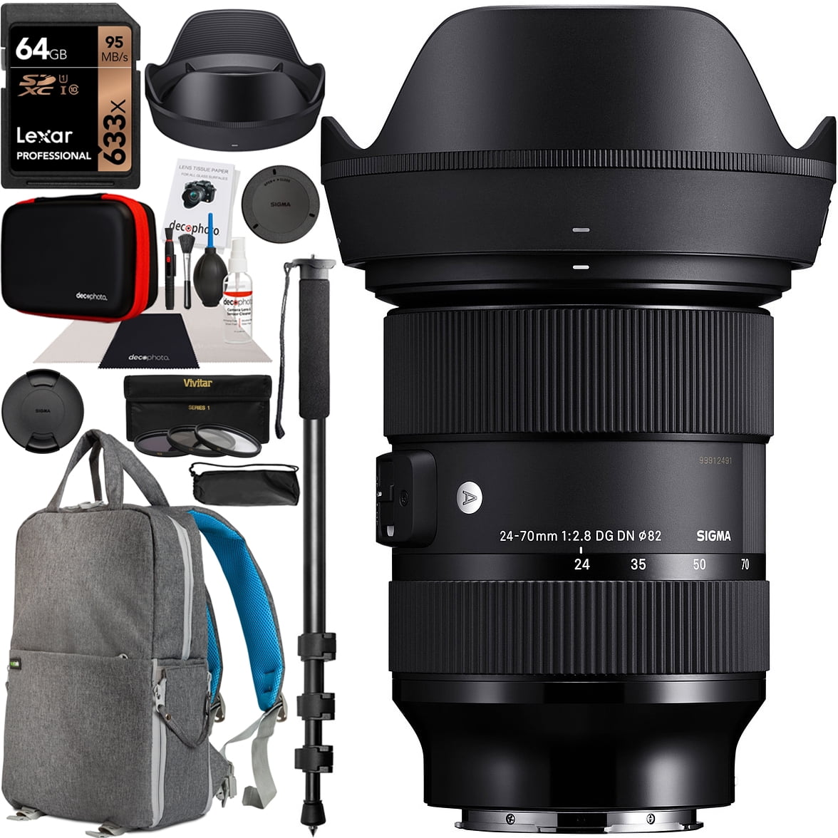 Sigma 24 70mm F2 8 Dg Dn Art Zoom Lens For Leica L Mount Mirrorless Cameras Bundle With Deco Gear Camera Lens Photography Backpack 64gb Memory Card Filter Kit 72 Sigma 24 70mm F2 8 Dg Dn Art Zoom Lens For Leica L Mount Mirrorless Cameras Bundle With Deco Gear Camera Lens Photography Backpack 64gb Memory Card Filter Kit 72
