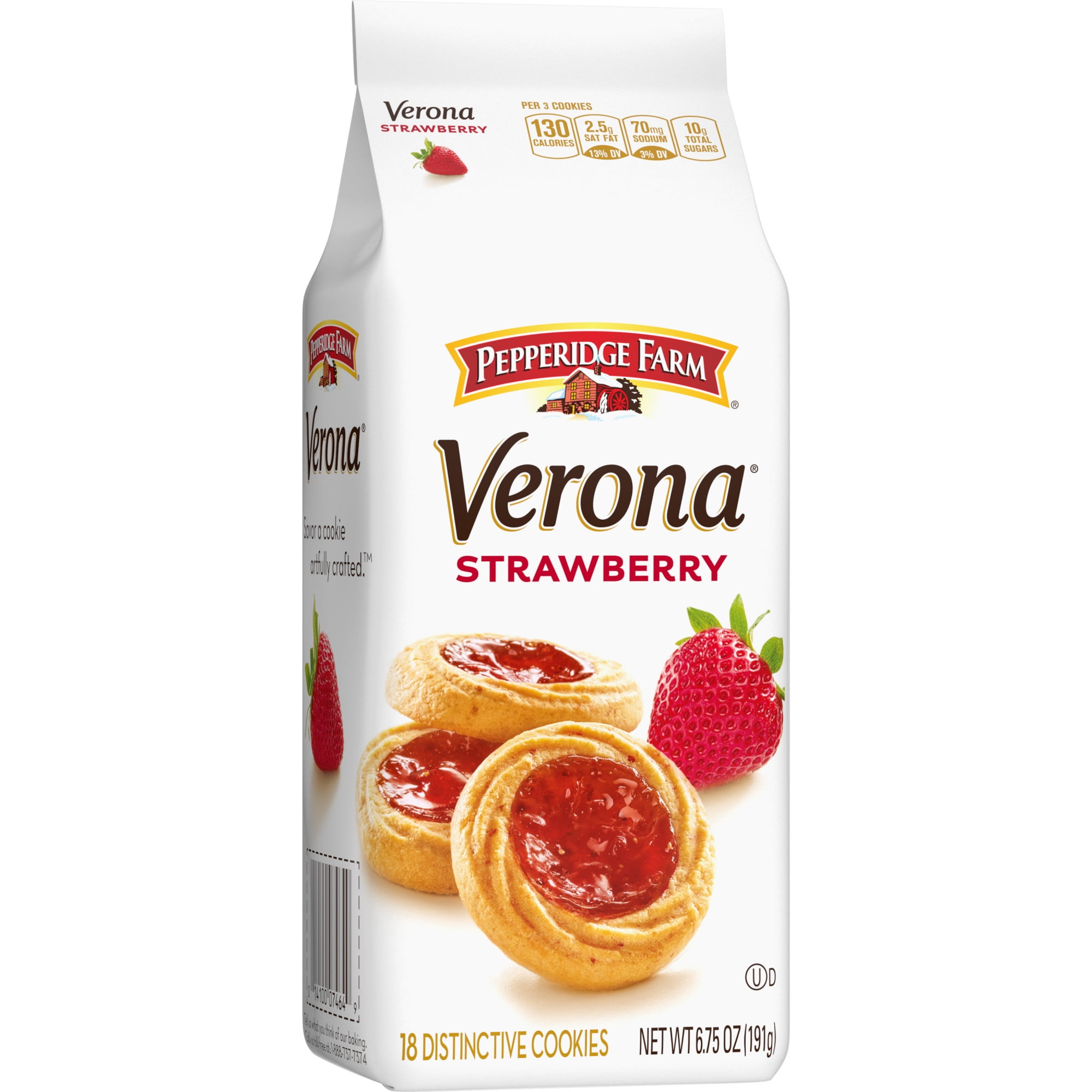 Pepperidge Farm Verona Strawberry Thumbprint Cookies 6 75 Oz Bag Walmart Com Walmart Com