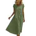 thumbnail image 5 of Bosfbaoi Dresses For Women Linen Cotton Lace Trim Maxi Dress Empire Waist Summer Dress Loose Boho Women Dresses Casual Sundress, 5 of 8