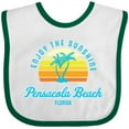 thumbnail image 3 of Inktastic Summer Enjoy the Sunshine Pensacola Beach Florida in Blue Boys or Girls Baby Bib, 3 of 4
