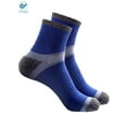 thumbnail image 2 of Deago 1 Pairs Men's Cotton Cushion Crew Socks Moisture Wicking Athletic Socks for Sport Walking Running Hiking (Blue), 2 of 8