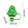 thumbnail image 5 of Christmas Silicone Straw Covers Cap Toppers Compatible all Cup Straw,Reusable Cute Santa Elk Penguin Straw Tips Lids Protectors for Cups Straws Accessories,Christmas Clearance, 5 of 5