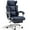 Deep Blue, variant on zzw PU Leather High Back Ergonomic Executive Office Chair with Adjustable Lumbar Support and Headrest and Retractable Footrest, White
