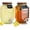Double, variant on Glass Drink Dispenser for Parties, 1 Gallon Beverage Dispenser with Spigot Solid Stainless Steel, Used as Lemonade Dispenser Sun Tea Jar Kombucha Jar