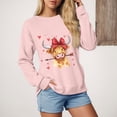 thumbnail image 4 of vigerkar Cow Valentine's Sweatshirt, Pink Heart Cow Sweater, Cute Crewneck Pullover for Women (Pink, XL), 4 of 9