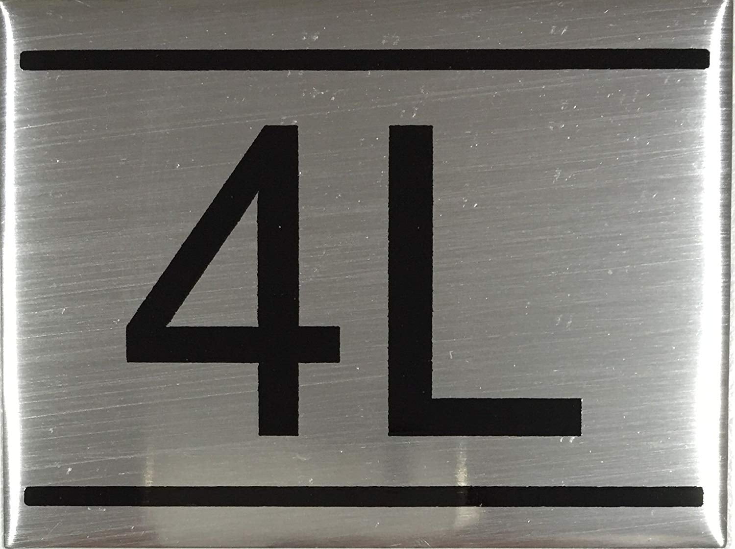  APARTMENT NUMBER  SIGN 4L BRUSHED ALUMINUM 2 25X3 Aluminium 