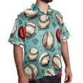 thumbnail image 2 of Baseball Men's Casual Short Sleeve Button Down Shirts - Printed Summer Beach Tops for Men and Women, 2 of 6
