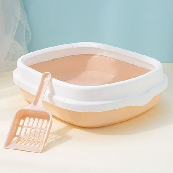 Semi-Closed Pet Cat Litter Box for Small Cats Animals Portable Cat Sandbox Container Removable Kitten Bedpan Cat Accessories
