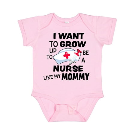 

Inktastic I Want To Grow Up To Be A Nurse Like My Mommy Boys or Girls Baby Bodysuit