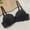 Black, variant on Wireless Bra for Women, Thin Lace Bralette with Light Padding, Breathable Everyday Underwire-Free T-Shirt Bra in Solid Colors for Plus Size