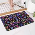 thumbnail image 4 of Purple Mushroom Black Pattern Bathroom Rugs Mat,Non Slip Microfiber Bathroom Rug,Rubber Backing,Soft Bathroom Mats for Bathroom Floor,Tub and Shower,17x27in(43x68cm), 4 of 5