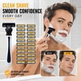Hand Shave Razer Manual Shaving Razor Set Grey Handle 18/24/36 Blades Moisturizing Strip ...