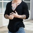 thumbnail image 2 of Leesechin Fashion Men Casual Long Sleeve Casual Blouse Pullover Knit Knitted Bottoms, 2 of 6