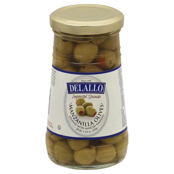 Delallo Stuffed Manzanilla Olives, 5.75 oz