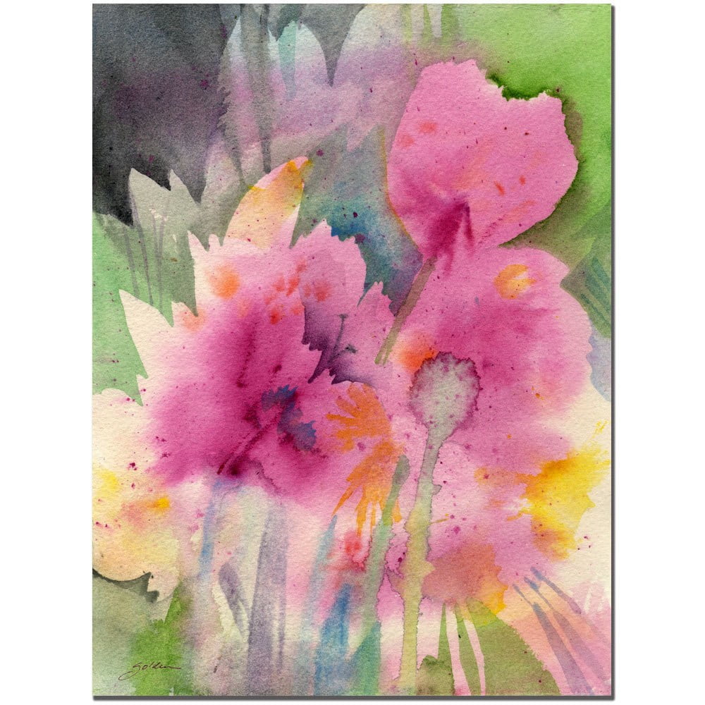 Trademark Art "Mouve Garden" Canvas Art by Sheila Golden