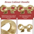 thumbnail image 3 of Bow Drawer Knobs Brass Bow Cabinet Knob Beautiful Bow Drawer Pulls Elegant Bow Cabinet Pulls Wear Resistant Bow Cabinet Handle Compact Bow Furniture Knobs for Home Dresser Wardrobe, 3 of 8