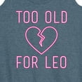 thumbnail image 3 of Instant Message - Too Old For Leo - Women's Racerback Tank Top, 3 of 6