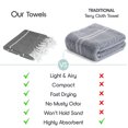 thumbnail image 4 of Turkish Beach Towel Gray Pool Towels Oversized Beach Towels for Adults 1 Pack 39''x71'', 4 of 6