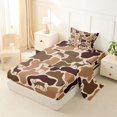 thumbnail image 2 of Castle Fairy Camo Wildlife Deer Twin Sheets 3pcs,Abstract Geometric Bedding,Tan Dark Coffee,1 Fitted Sheet, 1 Flat Sheet and 1 Pillowcase, 2 of 6