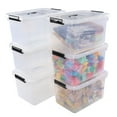 thumbnail image 7 of EudokkyNA 6 Packs 10 L Latching Box Container with Lid, Clear Plastic Bins with Handles, 7 of 7