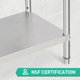 thumbnail image 5 of Yeshouse mesa de trabajo de acero inoxidable con ruedas, resistente y certificada NSF, estante inferior ajustable, ideal para cocina comercial, hoteles, garajes y preparación de alimentos, 5 of 6