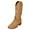 Brown, variant on Mostsola Square Toe Cowboy Boots for Women Floral Embroidered Cowgirl Western Boots Wide Calf Boots