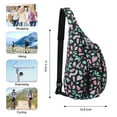 thumbnail image 5 of HAWEE Chest Crossbody Sling Bags Hiking Backpack Chest Sports Travel Daypack for Women, Black + Love Graffiti, 5 of 7
