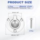thumbnail image 2 of Manija de Tirador Empotrado Uxcell, Acero Inoxidable 316, Latch Oculto Redondo para Puerta de Bote con Tornillo Plateado, 2 of 7