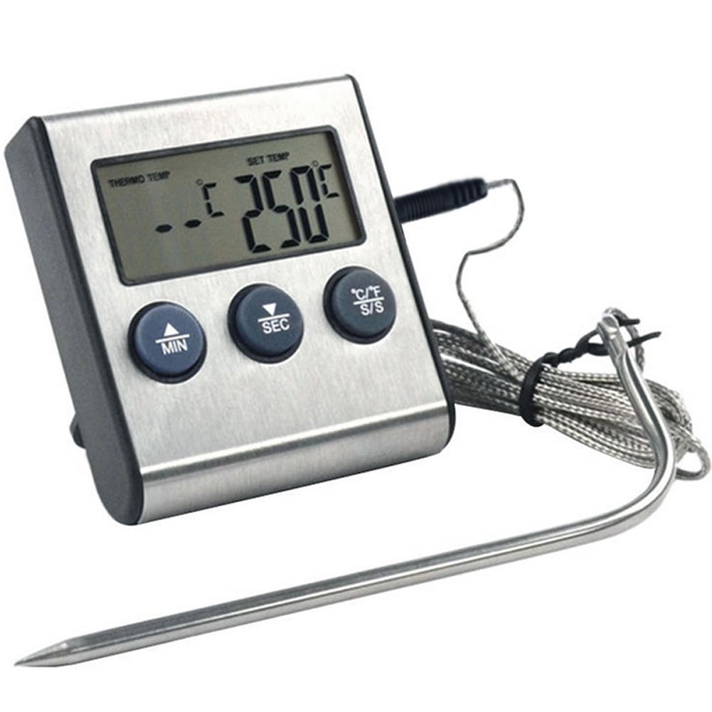 Digital Meat Thermometer for Cooking Food Kitchen Oven BBQ Grill with Timer with Probe - Walmart.com
