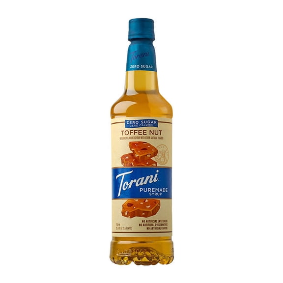 Torani Toffee Nut Puremade Zero Sugar Syrup PET cs 4/750 ml