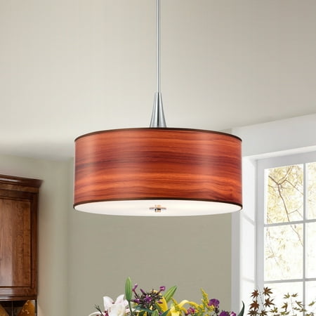 

Christian 3 Light Mahogany Drum Pendant Light