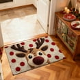 thumbnail image 7 of Yhmxh Chirstmas Door Mat Cute Dog Welcome Doormat 24x16 Inch Xmas Welcome Mats Rug for Front Winter Holiday Mat with Xmas Hat Snowflake Designs for Indoor Outdoor Home Parte Decorations, 7 of 7