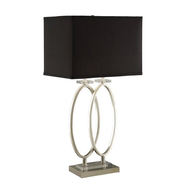 Coaster Home Furniture 901662 Lampe de Table, Nickel Brossé