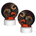 thumbnail image 2 of Balery Fiery Floral Pattern Pattern Acrylic Night Light Gift with 3 Color ModesTouch-Sensitive LED Lamp Perfect Gift for Mother's Day, Birthday, or Christmas, 2 of 9