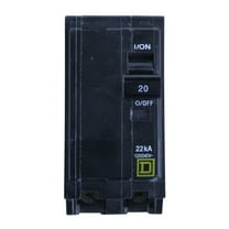 Square D Circuit Breaker,20A,Bolt On,120/240V,2P QOB220VH