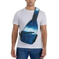 thumbnail image 6 of Lsque Blue Glitter Sparkles Pattern Cross Chest Bag Diagonally – Premium Durable Front Chest Sling with Adjustable Padded Strap, High-Capacity Storage, 6 of 8