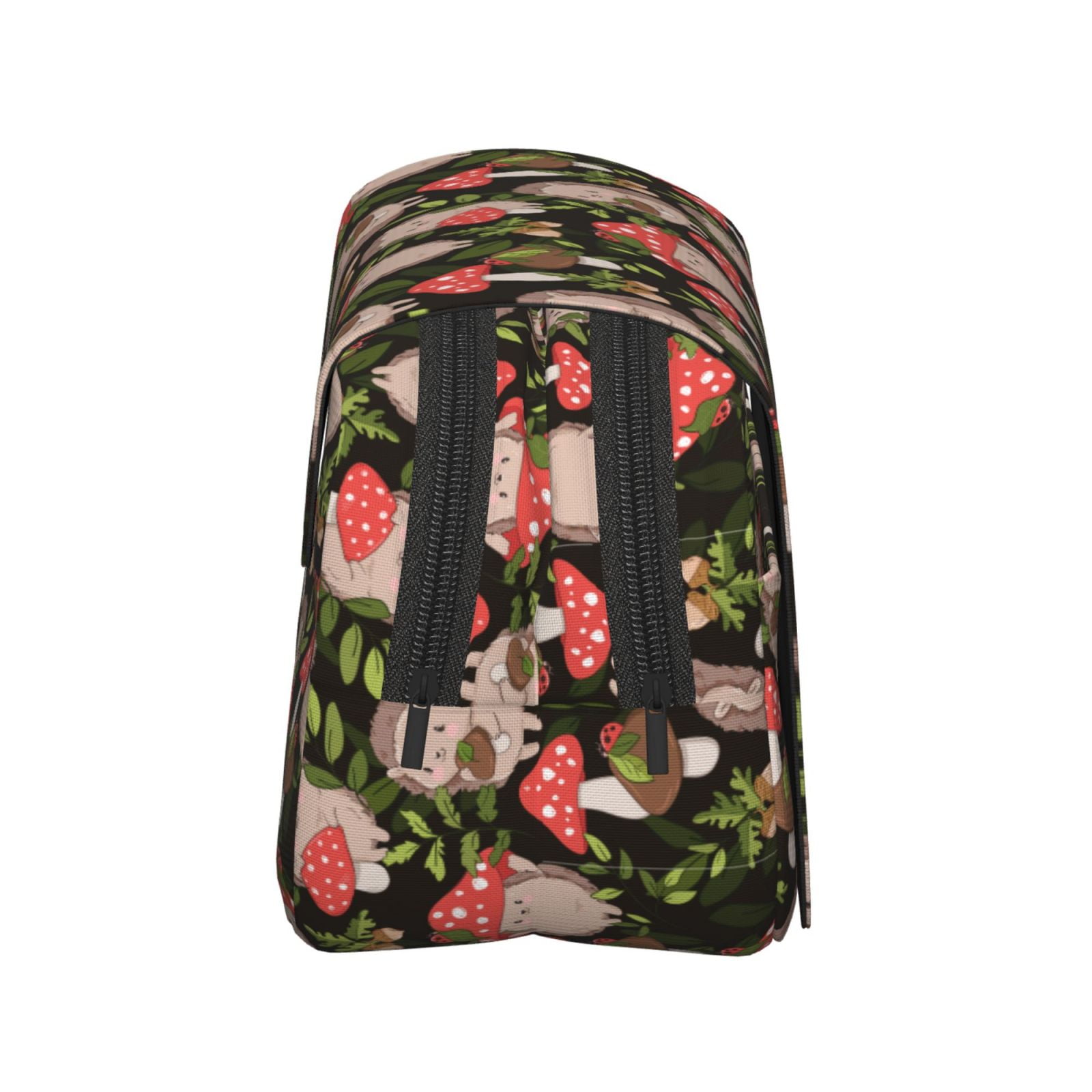 Rateoe Edgehog and Mushrooms Pattern Double Clamshell Pen Case, Storage Organizer with Two Zipper Compartments– Holds Up to 50 Pencils & Pens