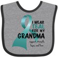 thumbnail image 3 of Inktastic I Wear Teal for My Grandma Boys or Girls Baby Bib, 3 of 4