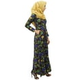 thumbnail image 3 of Bimba Womens Muslim Printed Jilbab Dress Designer Abaya With Pockets & Hijab, 3 of 6