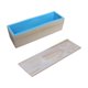 thumbnail image 1 of Moldes rectangulares de silicona para jabón con tapa de madera, flexibles y hechos a mano. Azul, 1 of 9