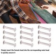 thumbnail image 3 of Binding Screws, Rugged Stainless Steel Firmly Fixed Binding Post Screw Efficient Installation Process 100 Sets Bookbinding Kit for DIY Leather Craft and Bookbinding, 3 of 7